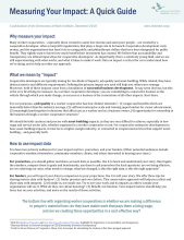 "Measuring Your Impact: A Quick Guide" First Page Preview